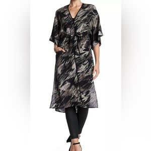 HALSTON HERITAGE - Printed Silk Kimono - NWT - Size XS/S
